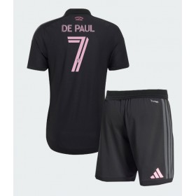 Inter Miami Rodrigo De Paul #7 Borte skjorte til barn 2026-27 Kortermet (+ korte bukser)